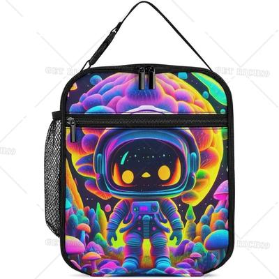 Ланч-бокс Trippy Astronaut Art Gourmet для женщин, мужчин, взрослых, работы, пикника, походов, пляжа - водонепроницаемая изолированная внутренняя сумка