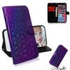 (Purple) Flip Case for Motorola Moto G35 Wallet Case Premium Pu Leather Card Slot Stand Holder Glitter Colorful
