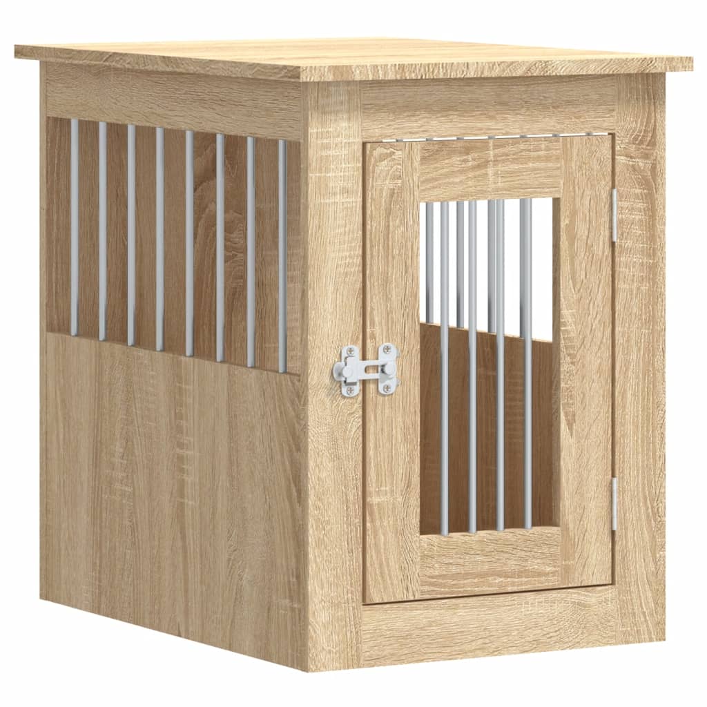 Wooden Style Dog Crate in Sonoma Oak Finish 45 x 62 x 59 cm Engineered Wood