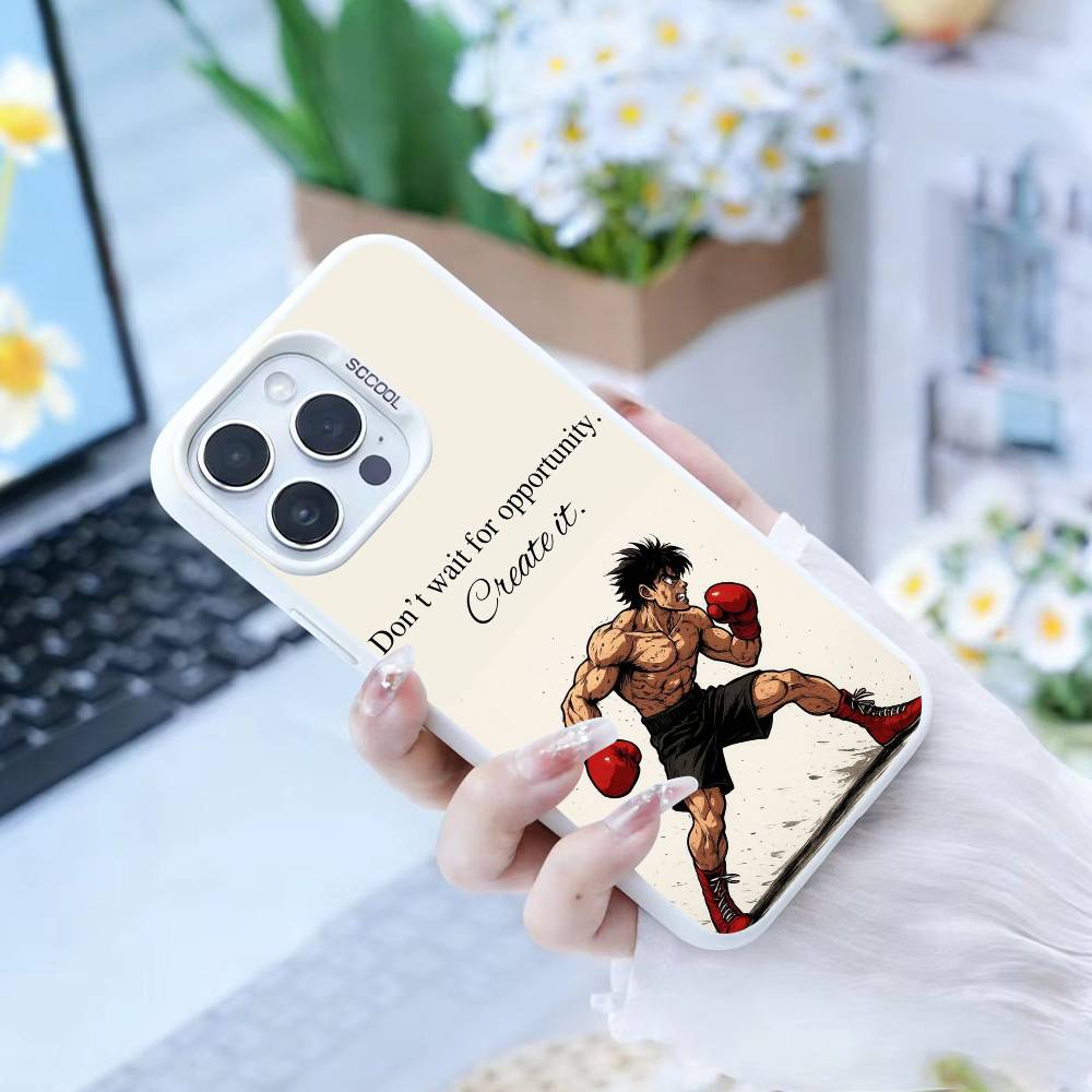 Чехол для телефона с изображением аниме Баки Х-Ханма для iPhone 16, 15, 14, 13, 12, 17, Pro, MAX, белый, матовый, противоударный