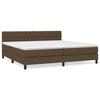 Maison Exclusive - Sommier à lattes de lit avec matelas Marron foncé 200x200 cm