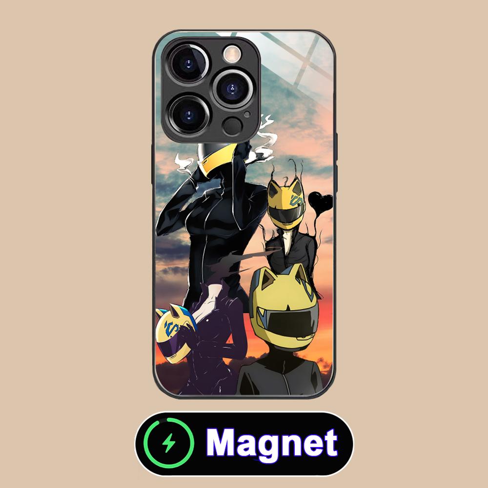 Anime Durarara Phone Case for iPhone 17 16 15 14 13 12 11 Air Pro Max Plus Mini Glass MagSafe Cover