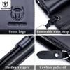 BULLCAPTAIN Men Long Wallet Clutch Bag Credit Card Holder Purses Carteras Billetera Hombre Leather Money Portfe Carte