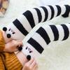 Носки из кораллового флиса - Женские милые носки до колена - Толстые и теплые, Удобные длинные носки для сна