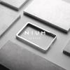 Мужская тонкая визитница Nium Classic, Сделано в Японии, Жесткий дюралюминий, Вмещает IC-карты и платежи через сенсорный экран, Серебристый