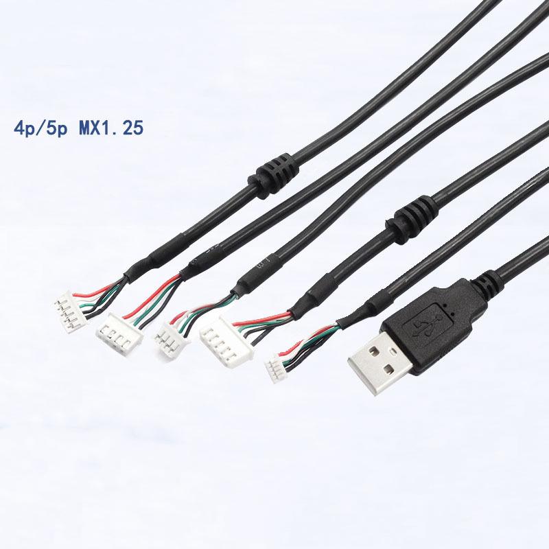 1 шт. USB 2.0 на MX1.25 Кабель с разъемом 30 см/50 см/1 м/1,5 м 4/5-контактный разъем для USB-камер Высококачественный и прочный USB A кабель