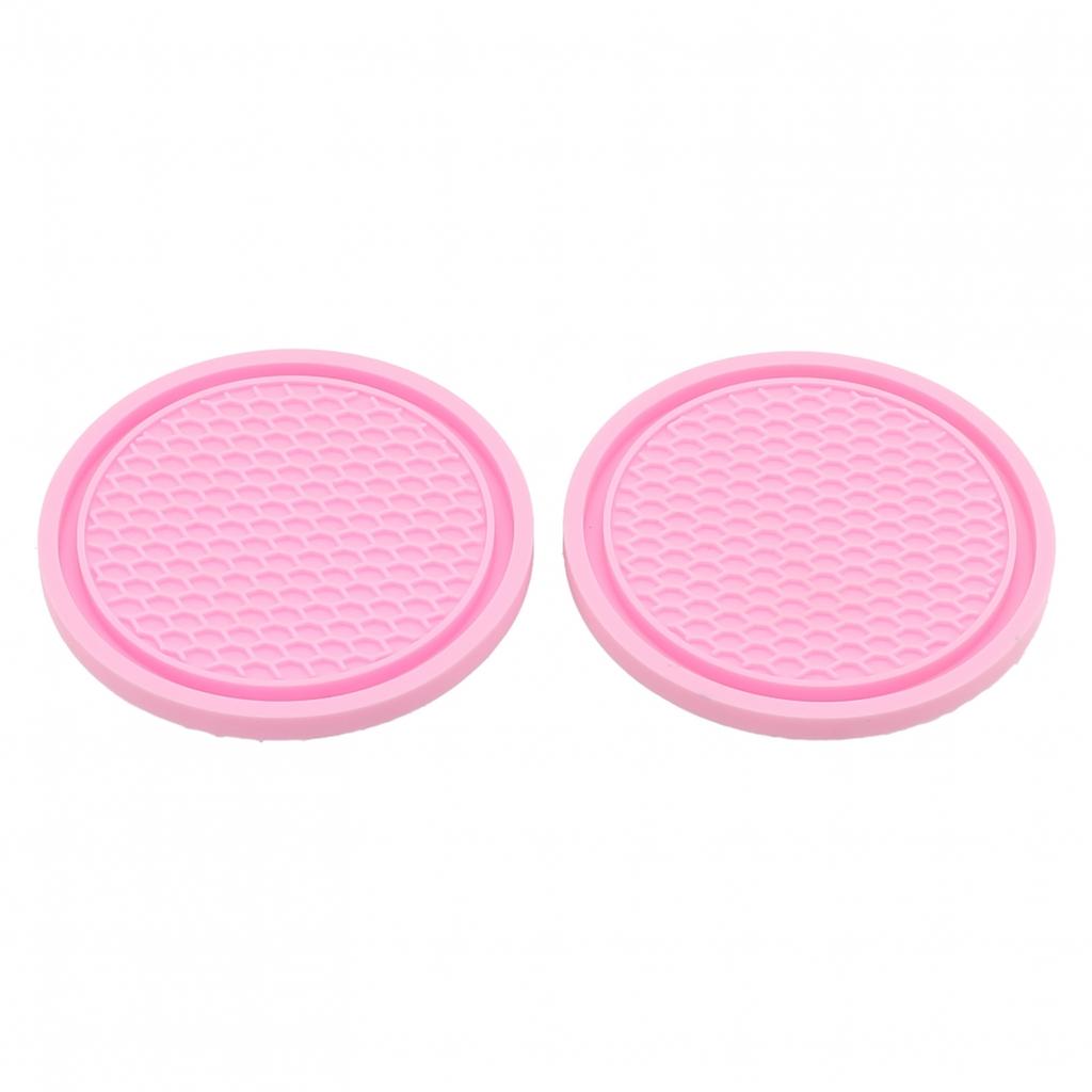 Мягкий коврик для чашки с клеем, противоскользящая портативная подставка для 2 шт. автомобильных подстаканников