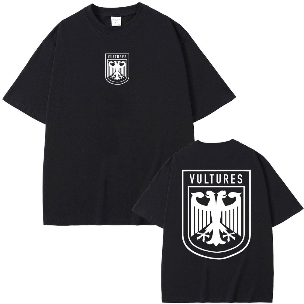 Rapper Kanye West Vultures New Music Album Graphic T Shirts Unisex Women Hip Hop Fashion Oversized Tshirts Male Cotton Tshirt