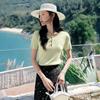 Jiuzi Anna Kou Leisure Age Reducing Bow Knitted Short Sleeve Women's 2026 Summer New Style