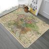 Printed Map Geometric Abstract Floor Mat Doormat, Bedroom Home Bathroom Absorbent Carpet Floor Mat