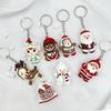 Christmas Resin Keychain Set - Festive Santa Tree Charms with Metal Hooks for Gifts Bags & Home Decor