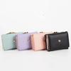 New Loving Heart Short Wallet Simple Buckle Women Wallet Small Foldable Coin Purse Multi-card Slot Card Holder Female Clutch Bag