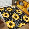 Sunflower Bees Living Room Nonslip Area Rug Soft Carpet For Bedroom Game Playroom Sofa Office Home Decor Doormat Christmas Gift C930136