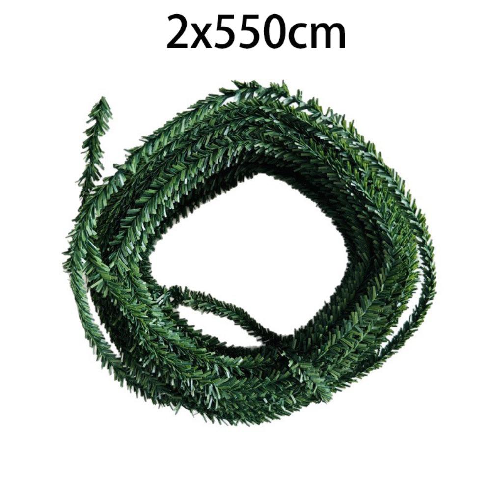 PVC Pine Needle Garland Green Christmas Vine Ring Decoration Strip Wall Decoration