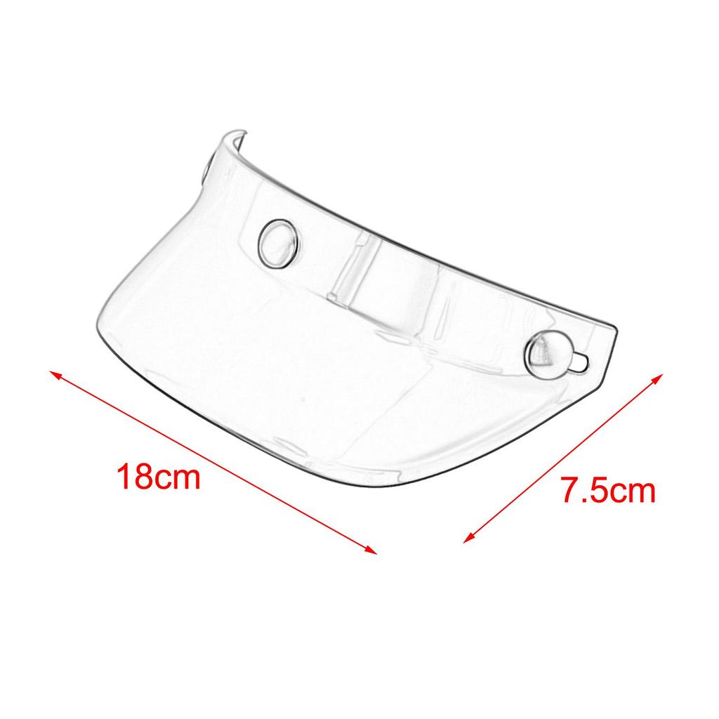 Helmet Visor Peak 3 Snap Visor Sunshield Peak for Retro Helmets Half Helmets 3/4 Helmets Helmets with 3 Buttons Accessories