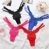 Women's Panties Sexy Underwear Female Erotic Lingerie Lace Thongs And G Strings Embroidery Flower Briefs Transparent Panties