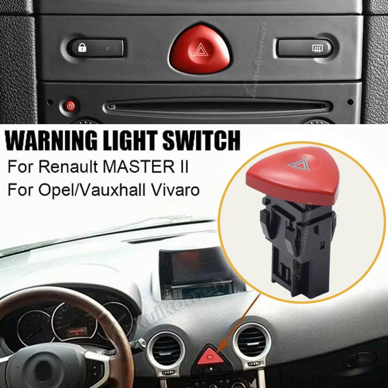Кнопка переключателя аварийной сигнализации для OPEL Renault Trafic Espace Laguna /Vauxhall/Clio 2 8200442724 93856337 8200002441