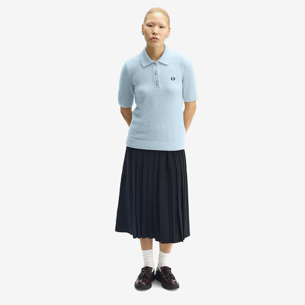 Fred Perry [Женская] Рубашка с текстурной вязкой - Светлый лед Afpf2531113-R30