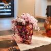 Candy Jar for Party Gothic Skull Wall Vase, Translucent Resin Pink Planter, Desktop Pen Organizer Unique Ornament, Dried Flower Home Decoration