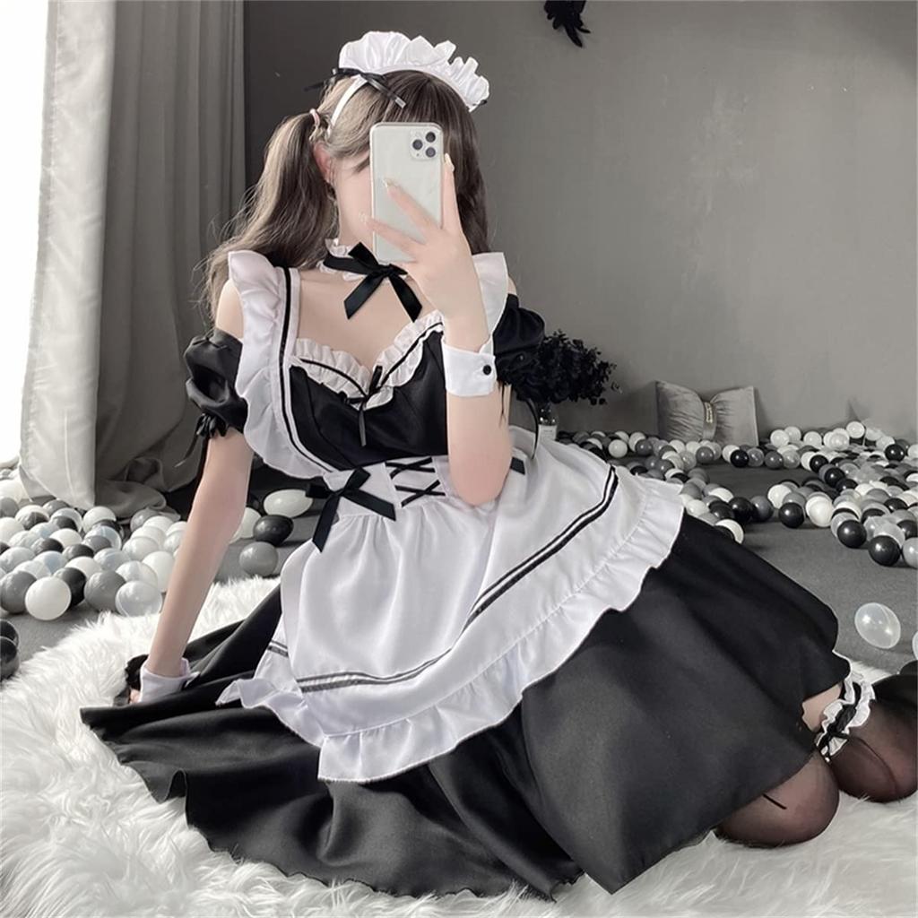 Cosplay Maid Dress One Piece Lolita Costume Lolita Short Sleeve Alice Style Costume Uniform Cultural Festival School Festival Cute Maid Cafe