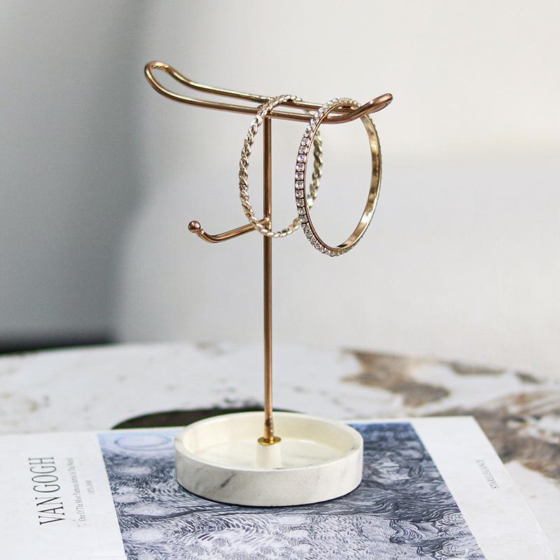 Light Luxury Metal Ornaments Earrings Necklace Jewelry Display Stand Model Room Hotel Bedroom Cloakroom Table Decorations