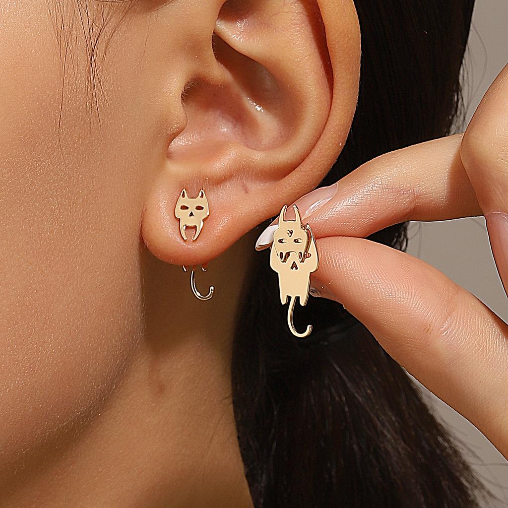 Ретро Минималистичные Геометрические Квадратные Съемные Треугольники Серьги-гвоздики из нержавеющей стали для женщин Модные циркониевые аксессуары для вечеринки