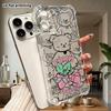 Чехол для телефона: 2D плоский, подходит для iPhone 18 17 16 15 14 13 Pro, прозрачный чехол с защитой углов, мультяшная клубника, подарок на Рождество и Хэллоуин