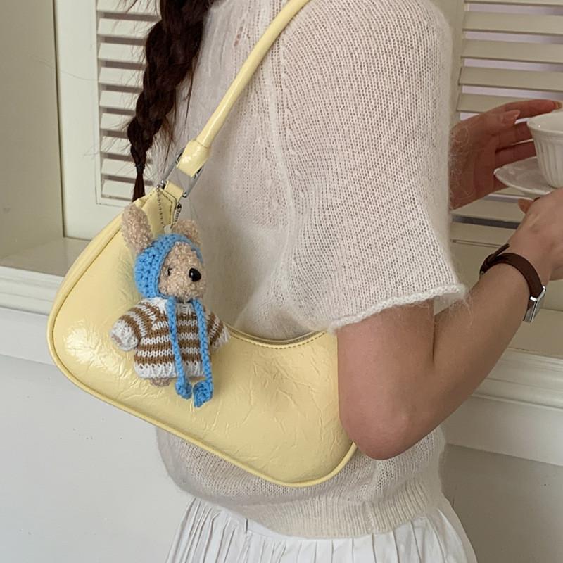 IELGY Retro Crescent Bag Spring Summer Dumpling Bag Commuter Shoulder Crossbody