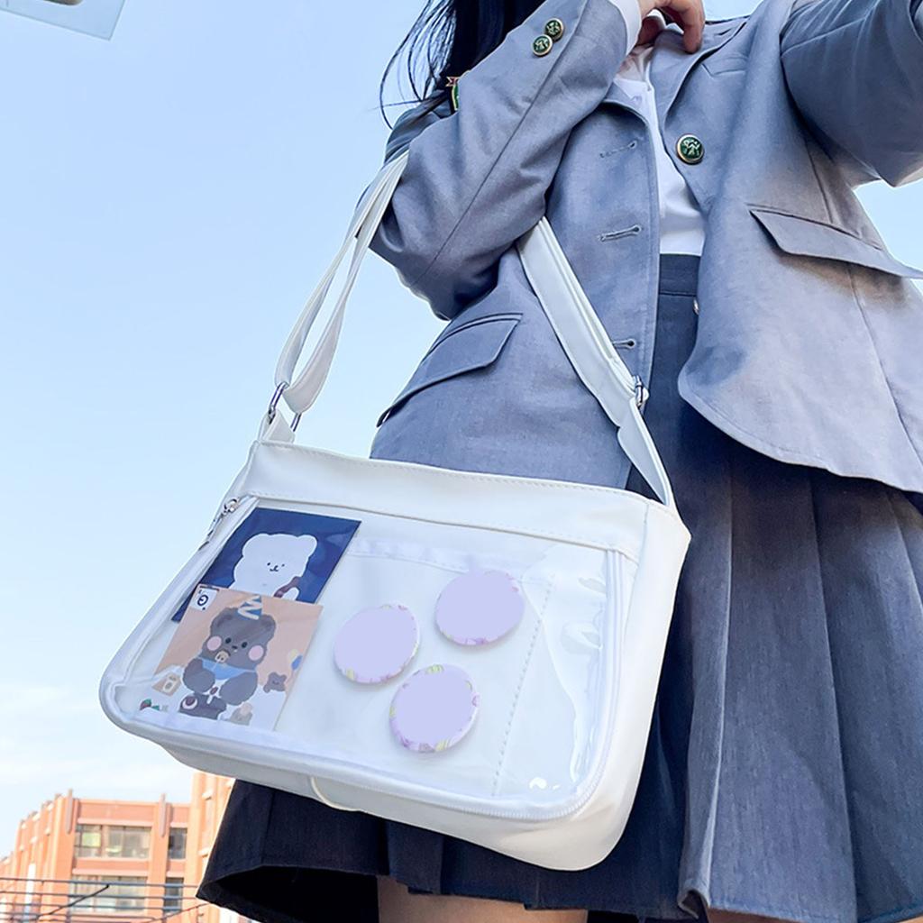 Сумка Harajuku Ita для женщин с прозрачным карманом Itabag для девочек старшей школы JK Crossbody сумка через плечо