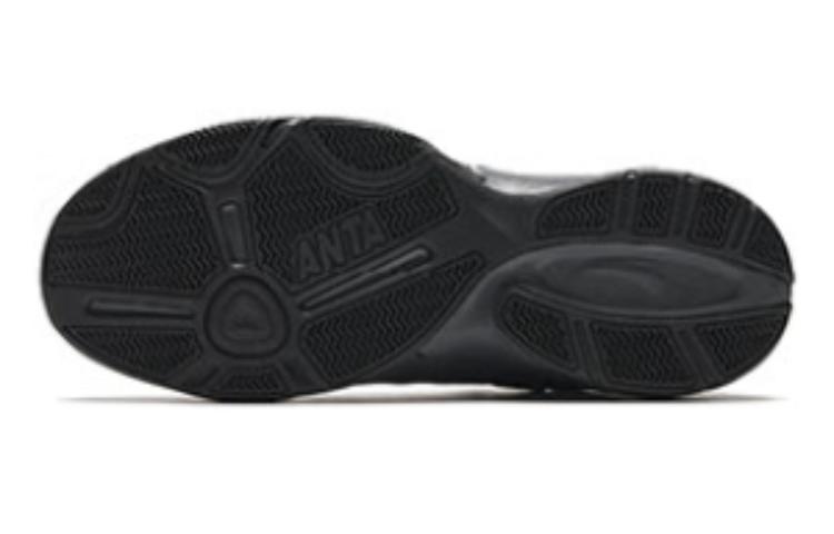 Men's Sneakers Anta Cushioning, Wear Resistant High top Casual Shoes Men's Black
