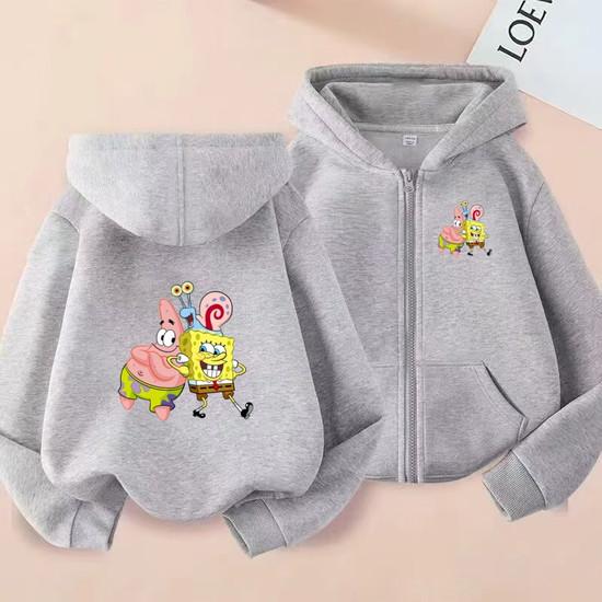 Kids Cardigan Sweatshirt Girls Boy 3-12 Years Hoodie Zipper Style Popular Anime Print Sports Casual Fashion Loose Coat Clothing