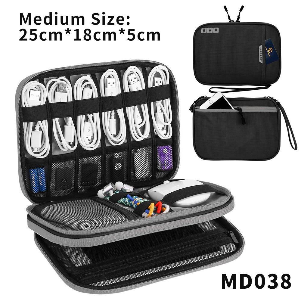 Портативные электронные аксессуары Дорожный футляр Сумка-органайзер для кабелей Сумка для переноски гаджетов для iPad Кабели USB-флешка Зарядное устройство