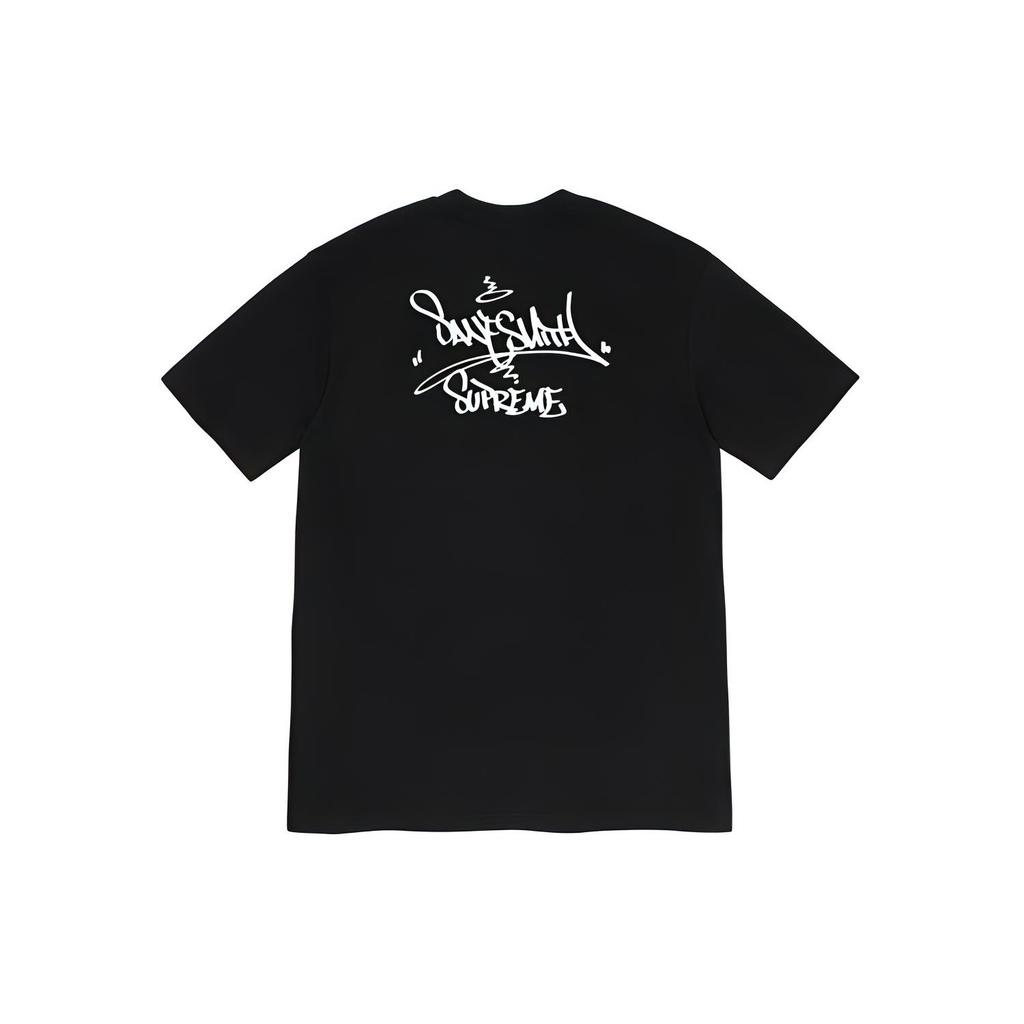 Supreme FW19 Week 17 Bridge Tee Graffiti Printing Short Sleeve Unisex Black Men's SUP-FW19-10922