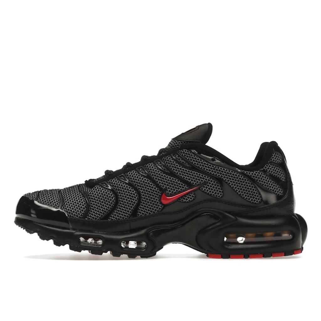 Nike Кроссовки Air Max Plus Bred Металлическая сетка Мужские Черные Университетский красный DO6383-001