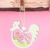 (SU)Wooden Easter Hanging Pendant Wall Door Decor Decor  For Home