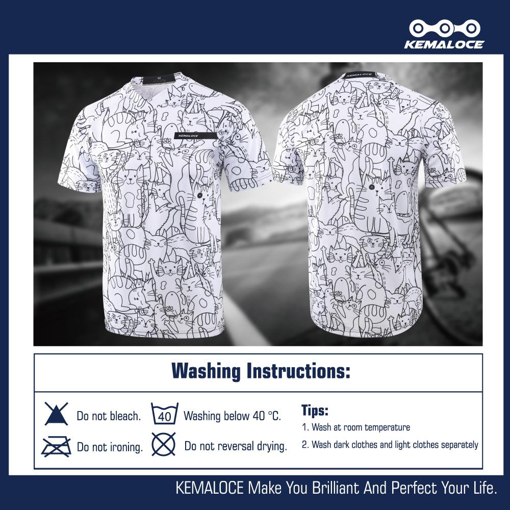 KEMALOCE Полиэстер унисекс MTB трикотаж белый Bmx трикотажные изделия профессиональный дышащий короткий рукав горный велосипед трикотаж