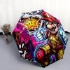 1 шт. Автоматический складной зонт с рисунком Super Mario, 8 спиц, портативный, складной, для путешествий, Рождественский, День рождения, Подарок