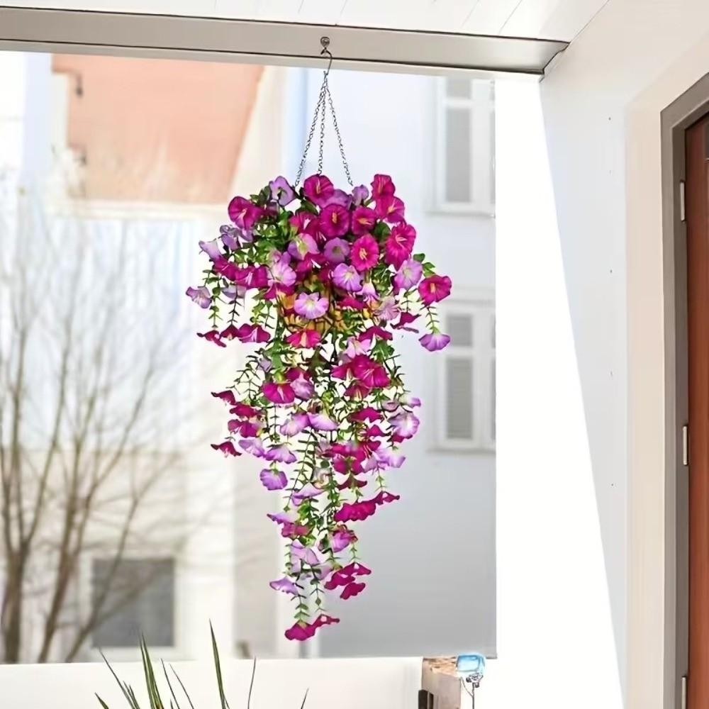 Blooming Flowers Artificial Morning Glory Flowers DIY Balcony Garden