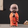Latest Namaste Monk Statue for Home Decor 25 CM Showpiece Small Laughing Cute Budha Idol for Living Room