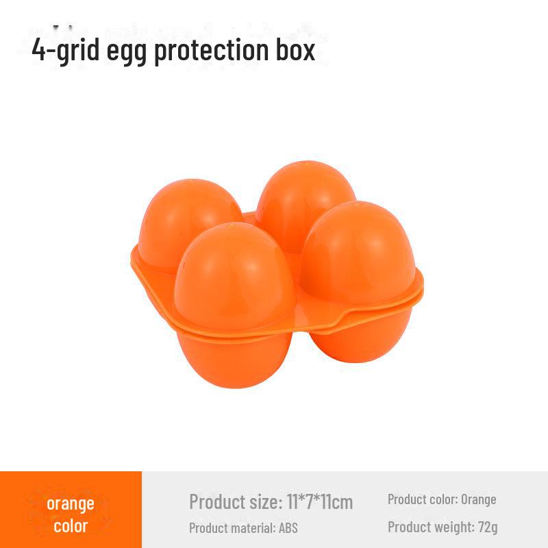 Портативный ящик для хранения яиц на открытом воздухе - вместимость 4 яйца и конструкция, предотвращающая падение, для кемпинга