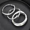Stainless Steel Glossy Teardrop Cuff Bangle Set For Women Trendy Exaggerated Geometric Chunky Metal Bracelets Punk Rock Jewelry