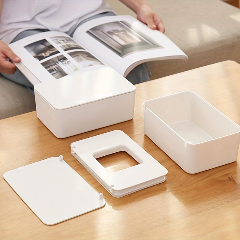 1/2 шт. Коробка для хранения влажных салфеток Герметичная коробка для влажных салфеток с крышкой Контейнер для влажных салфеток для рабочего стола в гостиной Пластиковая герметичная коробка для салфеток