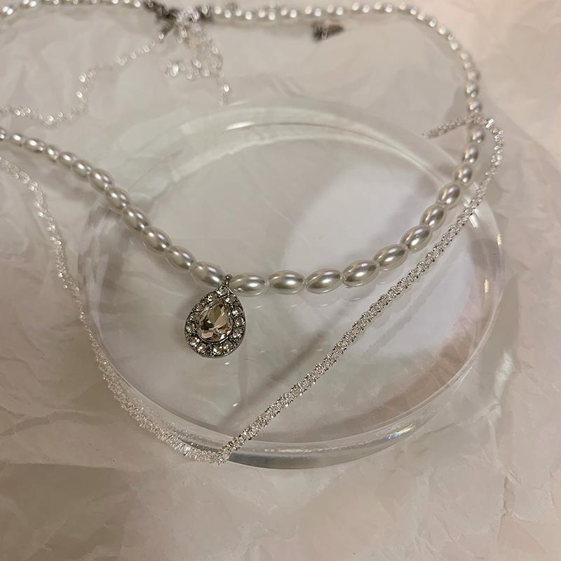 Модное ожерелье, универсальное жемчужное ожерелье, женская цепочка на ключицу