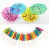 40 шт. Бумажные коктейльные зонтики-парасольки, принадлежности для вечеринок и свадеб, палочки для напитков луау