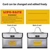 Portable Fireproof Explosionproof Lipo Battery Guard Safe Bag Large Storage Space for Battery Storage and Charging with