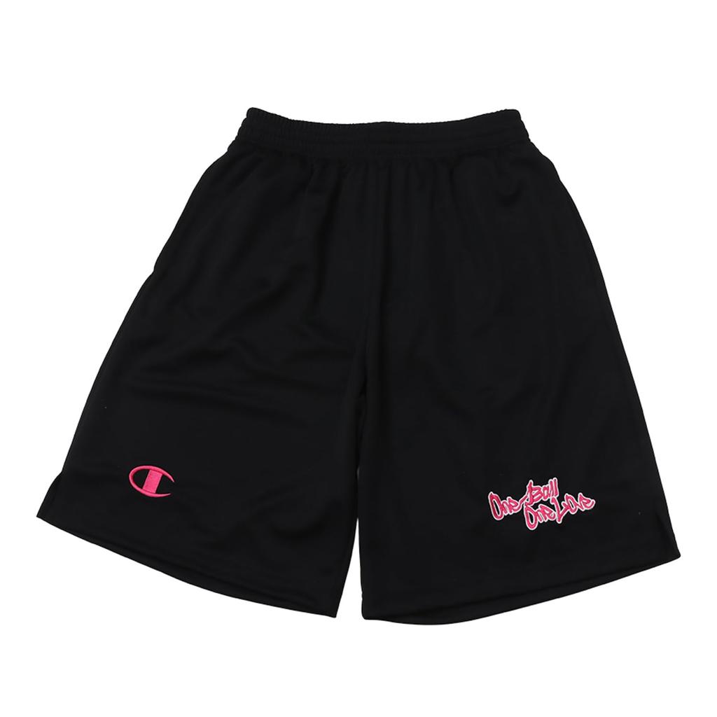Champion Basketball Graphic Logo Black x XL C3-YB525 Men's Shorts, Quick-Drying, Print, Pink,