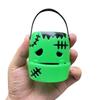 6PCS Set 6cm Size Halloween Pumpkin Jar With Lid Mini Basket Pumpkin Bucket Triangular Eyes Trick Or Treat Buckets Candy Holder