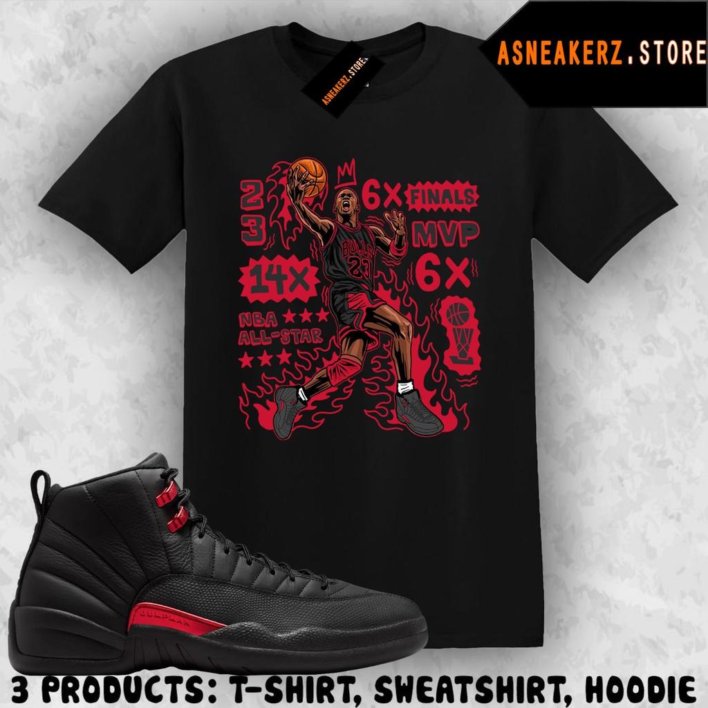 Tee Shirt Matching AJ 12 Bloodline 2026 To Match Sneaker MJ Flair 23 T-Shirt