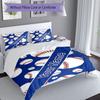 3PC Custom Name Baseball Fan Cover Bedding Set Duvet Cover Closure Includes 1 Duvet Cover & 2 Pillowcases for Bedroom