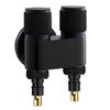 Stainless Steel Double Outlet Valve Faucet Shower Head Valves Flow Quick Control Hand  Toilet